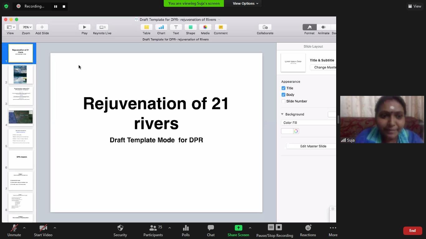 Preparation of DPR for abatement of pollution in 21 rivers – A TEMPLATE Dr. Suja Nair, Associate Professor and coordinator, TPLC Government Engineering College Barton Hill